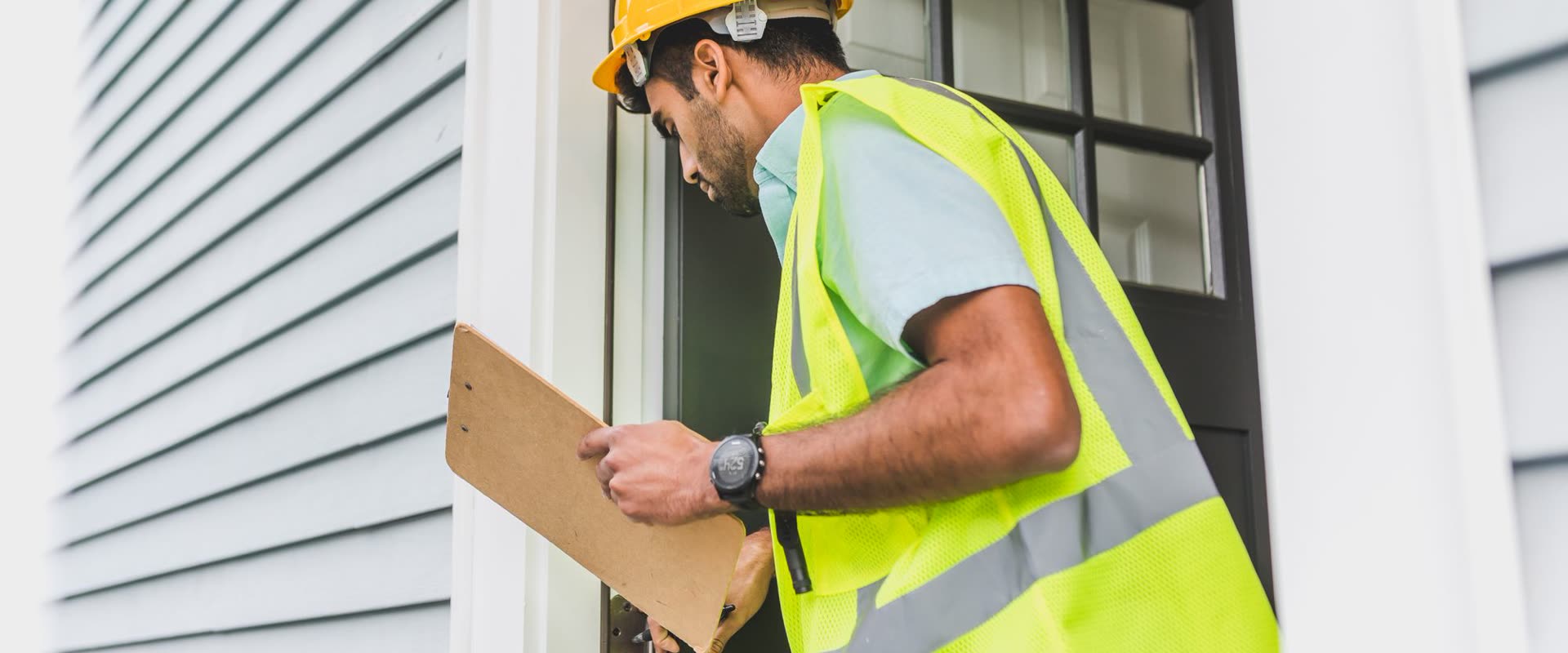 Surveyor inspecting a property